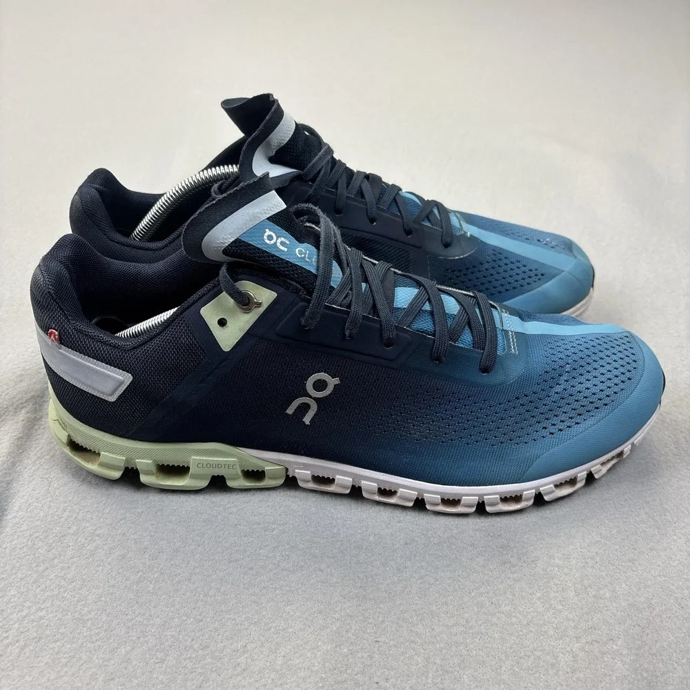 On Running Shoes Mens Size 12.5 Blue Mesh CloudTec Running Athletic Sneakers